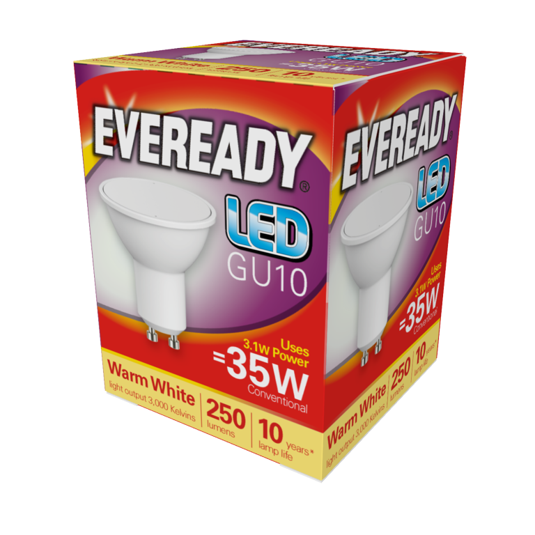 Eveready LED GU10 3W 235lm Warm White S13598