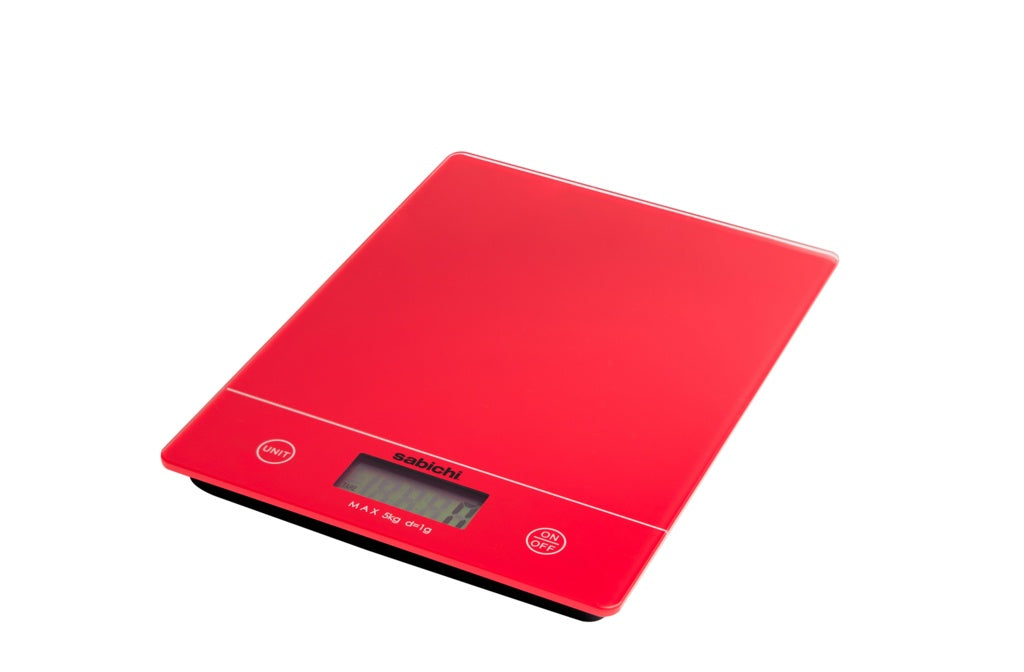 Sabichi 5kg Digital Kitchen Scales Red