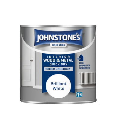 Johnstone's Quick Dry Primer Undercoat Brilliant White 250ml