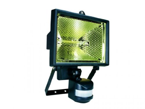 Elro Es400 Black Mains-Powered Halogen Motion Floodlight 8850Lm