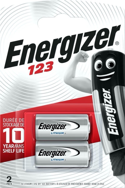 Energizer CR123 Lithium Battery x 2 S5298