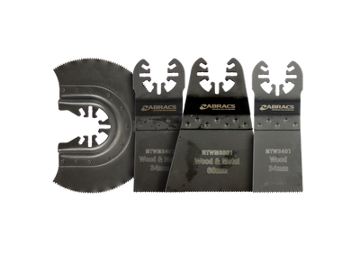 Abracs Multi Tool Wood & Metal Blade Set 4 Piece