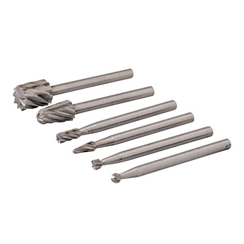 Silverline Rotary Tool HSS Burr Set 6pce - 2, 3, 5, 7mm Dia