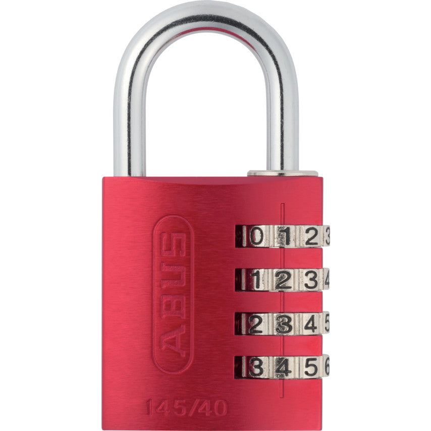 Abus 145/40 40mm Aluminium Combination Red 48829