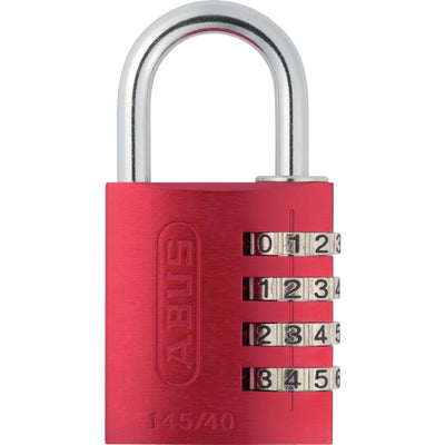 Abus 145/40 40mm Aluminium Combination Red 48829