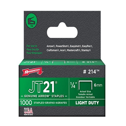 Arrow JT21 Staples 10mm 3/8in Pack 1000