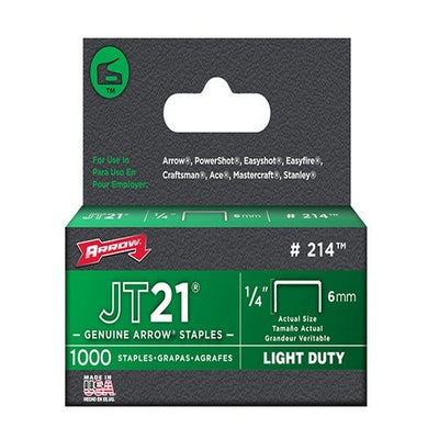 Arrow JT21 Staples 10mm 3/8in Pack 1000