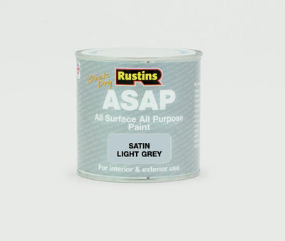 Rustins ASAP Satin Paint Light Grey 250ml