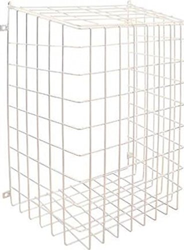 White Plastic Coated Wire Mail Cage 16x13x6.5in