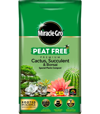 Miracle-Gro Peat Free Cactus Succulent Bonsai Compost 10L