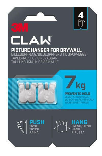 3M Claw Drywall Picture Hanger 7kg Pack 2 4583