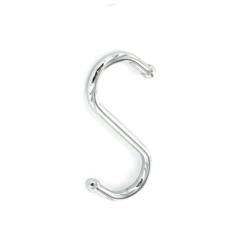 Securit S Hooks With Ball Tip Chrome Plated 80mm x 4 S6322