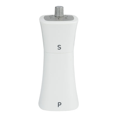 Grunwerg Square Pepper Mill & Salt Shaker White