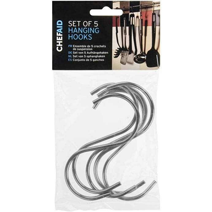 Chef Aid S Hooks Stainless Steel x 5 E10570