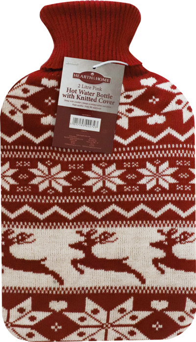 Hearth & Home Hot Water Bottle Winter Design Cover 2L