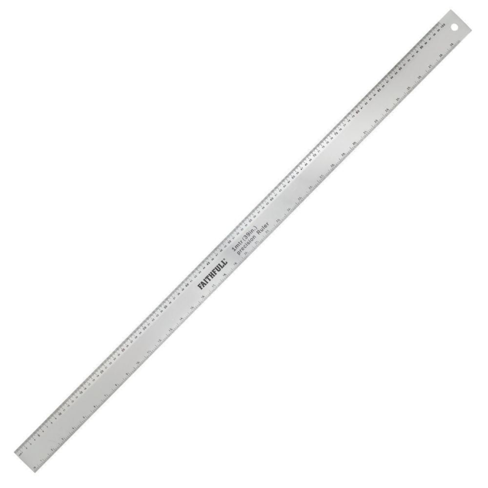 FAI Aluminium Flat Rule 1m/39in