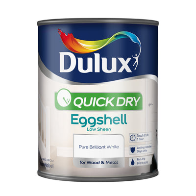 Dulux Quick Dry Eggshell Pure Brilliant White 750ml