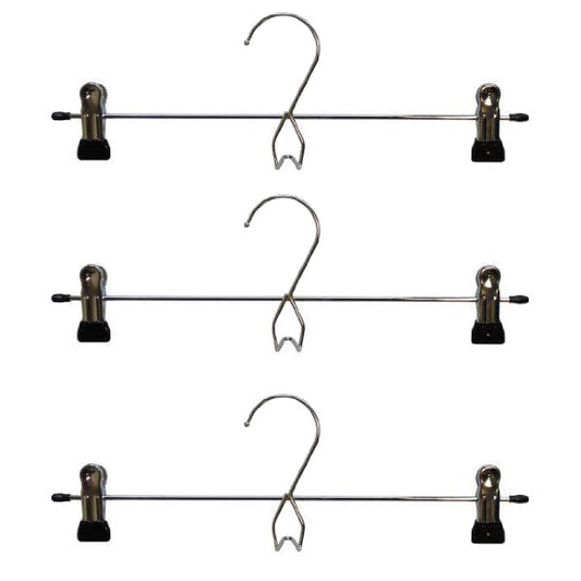 H & L Russel Metal Skirt Hangers, Set of 3