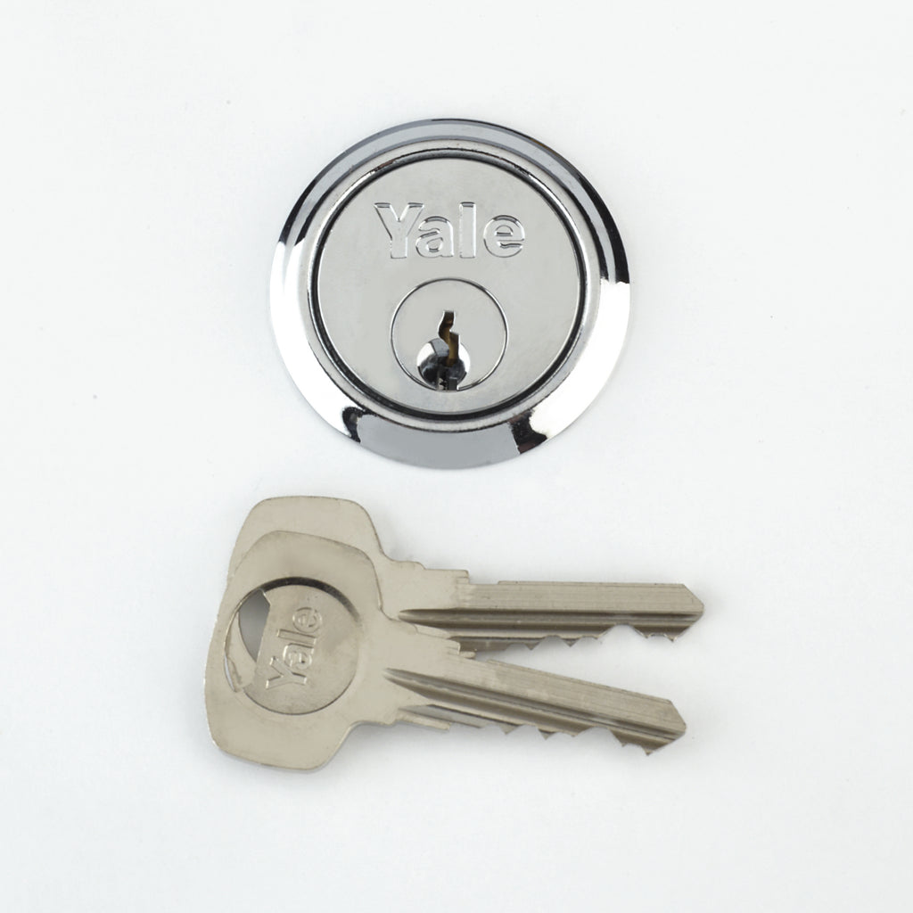Yale Locks P1109 Replacement Rim Cylinde & 2 Keys Satin Chome Finish Visi YALP11