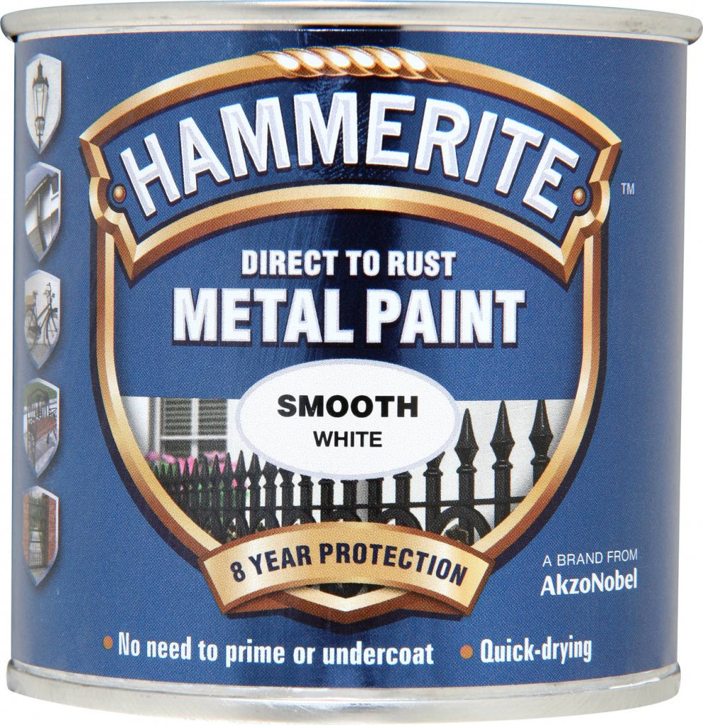 Hammerite Direct To Metal Smooth White 250ml