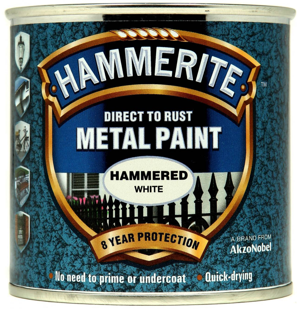 Hammerite Direct To Metal Hammered White 250ml