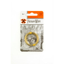 X Brass Picture Wire No.1 3m Blister Pack 12834