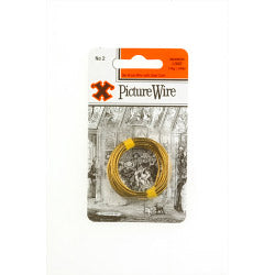 X Brass Picture Wire No.2 3m Blister Pack 12836