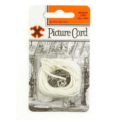 X Picture Cord White 3m Blister Packed 12840