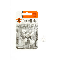 Frank Shaw X Hard Wall Hooks Small White Nylon 5pk 12846