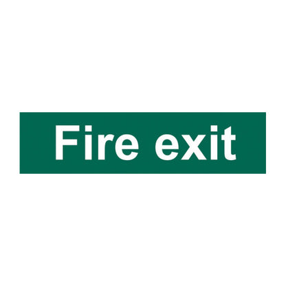 Fire Exit Text Only PVC Sign 200 x 50mm