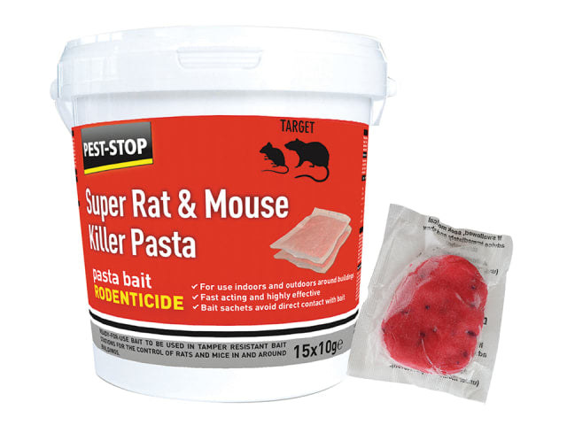 Pest Stop Super Rat/Mouse Killer Pasta 15 x 10g PSSA06