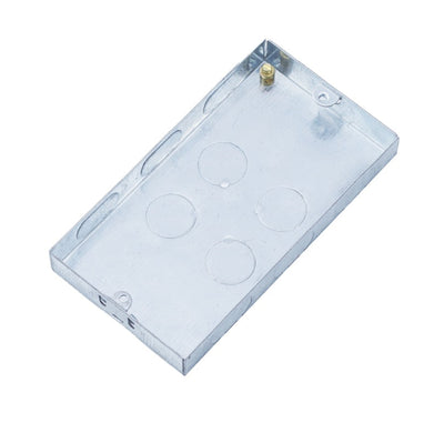 Securlec Metal Back Box 2 Gang 25mm