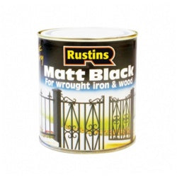 Rustins Quick Dry Matt Paint Black 250ml