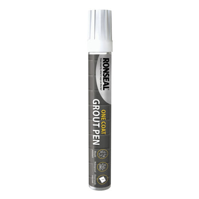 Ronseal One Coat Grout Pen Brilliant White 15ml