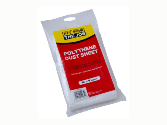 Fit For The Job Polythene Dust Sheet 12 x 9ft FDPY001