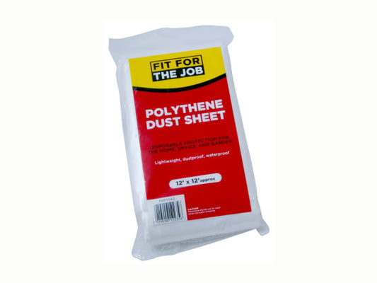 Fit For The Job Polythene Dust Sheet 12 x 12ft FDPY002