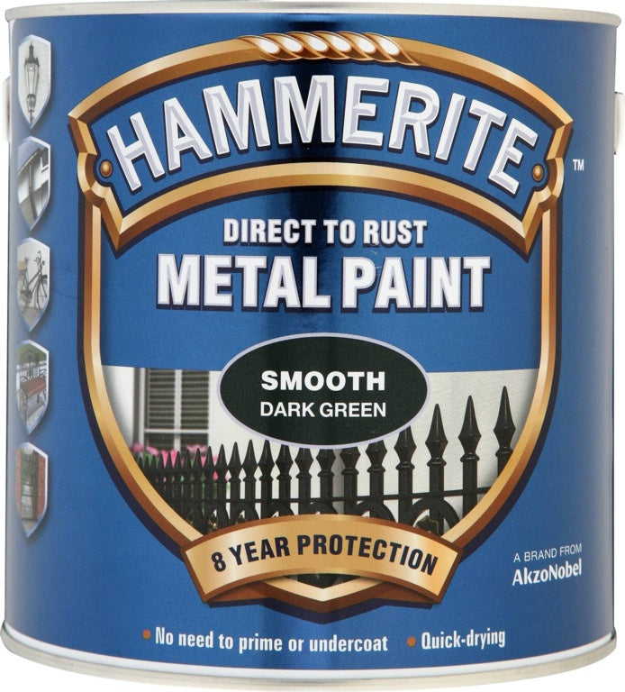 Hammerite Direct To Metal Smooth Dark Green 250ml