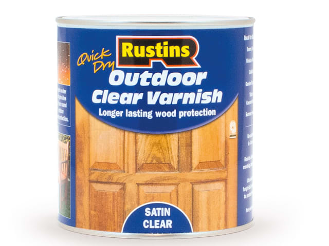 Rustins Quick Dry Exterior Varnish Satin Clear 500ml
