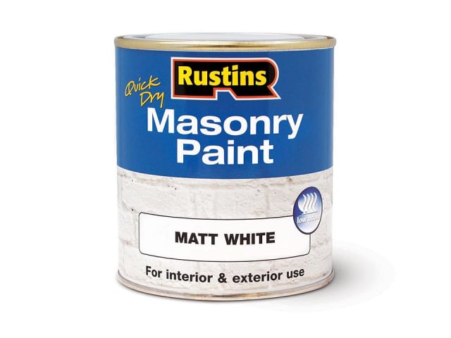 Rustins Masonry Paint Matt White 500ml
