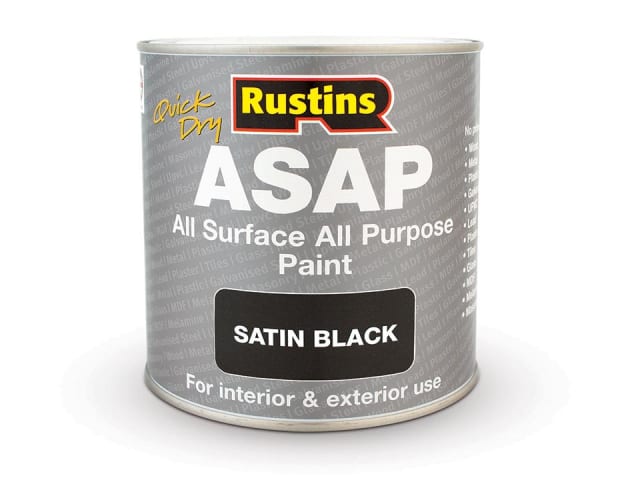 Rustins ASAP All Surface Paint Black 250ml