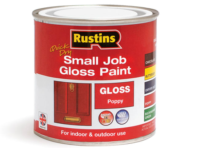 Rustins Quick Dry Small Job Gloss Poppy 250ml