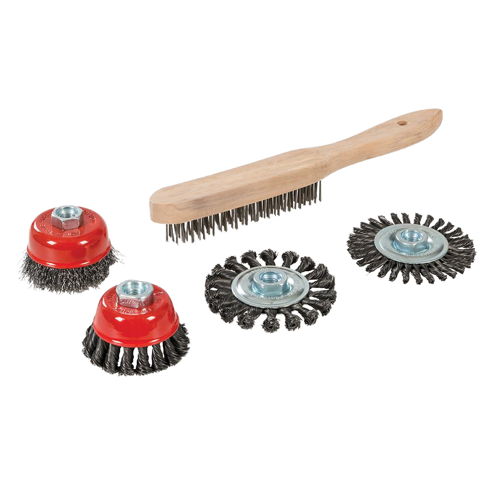 Silverline Wire Brush Cup & Twist-Knot Wheel 5pce