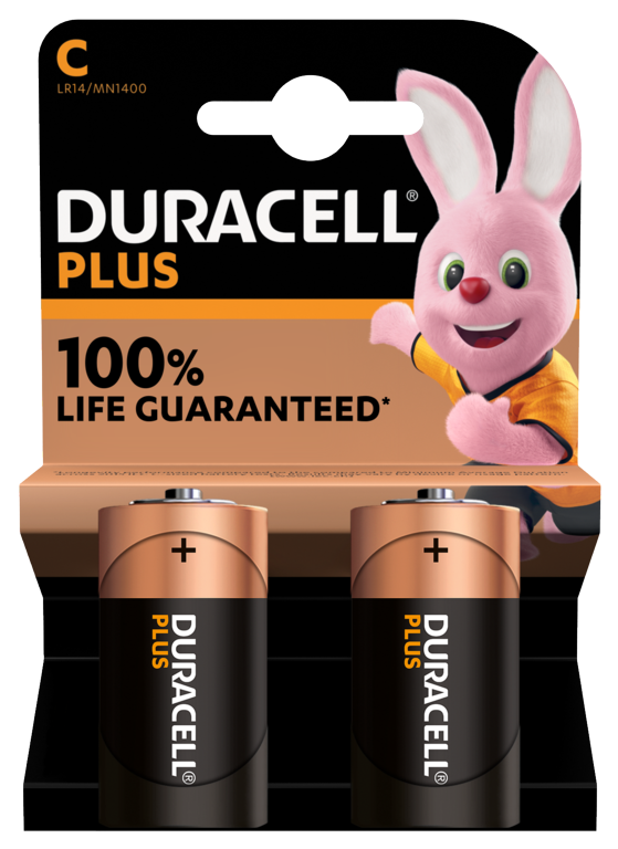 Duracell Plus Power C Batteries x 2 S18711