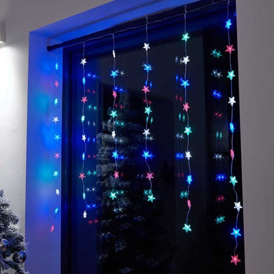 Three Kings Starlight Curtain Multi-Coloured 110 x 100cm 2532149
