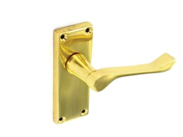 Securit Victorian Latch Scroll Brass 105mm S2205