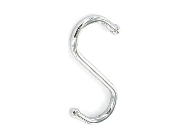 Securit S Hooks With Ball Tip Chrome Plated 80mm x 4 S6322