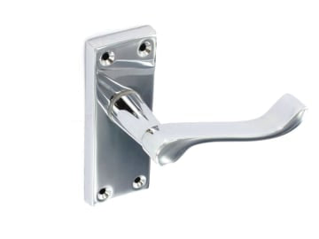 Securit Scroll Latch Handles Chrome 105mm S2701
