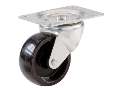 Castor Plate Black 41mm Pack of 2 24405
