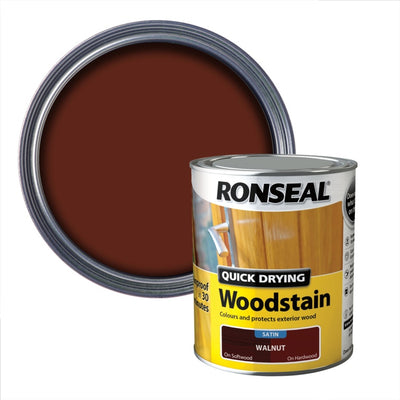 Ronseal Woodstain Quick Dry Satin Walnut 750ml