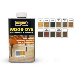 Rustins Wood Dye Ebony 250ml